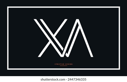 Alphabet letters XA or AX initials logo monogram