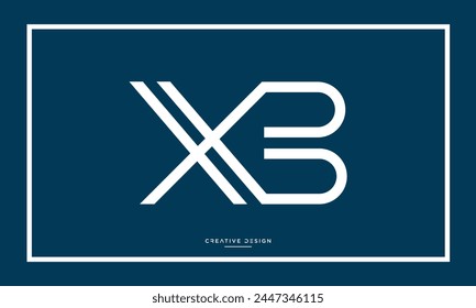 Letras del alfabeto XB o BX iniciales logo monograma