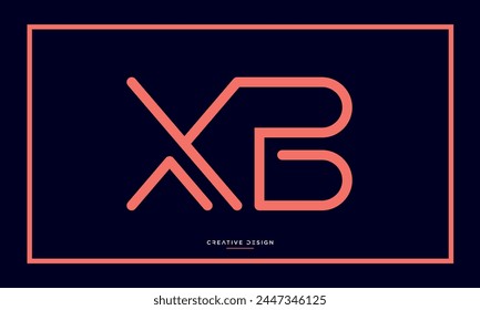 Alphabet letters XB or BX initials logo monogram