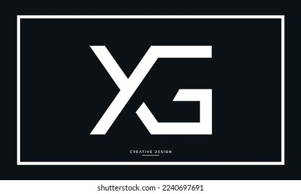 Alphabet letters XG or GX Icon Logo Monogram	