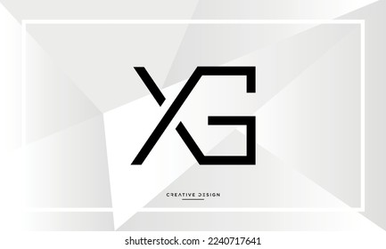 Alphabet letters XG or GX Icon Logo Monogram	