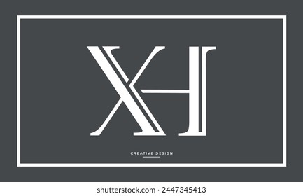 Buchstaben XH oder HX Initialen Logo Monogramm