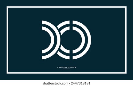 
Alphabet letters XO or OX initials logo monogram