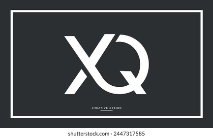 Alphabet letters XQ or QX initials logo monogram