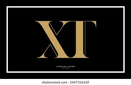 Letras del alfabeto XT o TX iniciales logo monograma