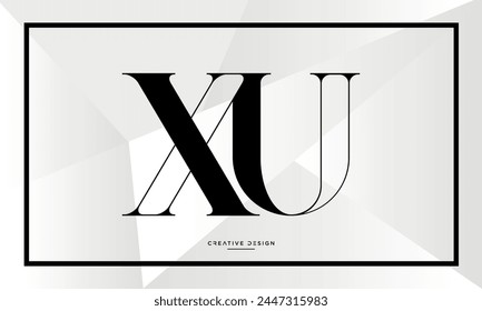 Alphabet Buchstaben XU oder UX Initialen Logo Monogramm