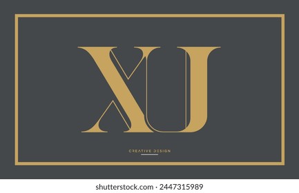 Alphabet Buchstaben XU oder UX Initialen Logo Monogramm