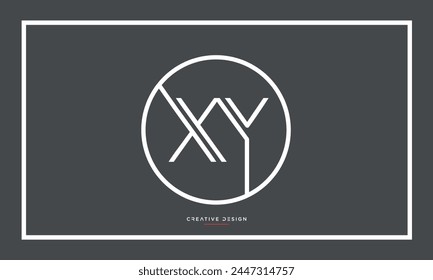 Alphabet letters XY or YX initials logo monogram