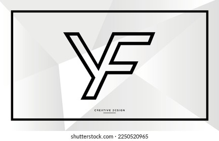 Alphabet Letters YF or FY Logo Monogram