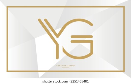 Alphabet Letters YG or GY Abstract Logo Monogram