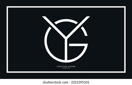 Alphabet Letters YG or GY Abstract Logo Monogram