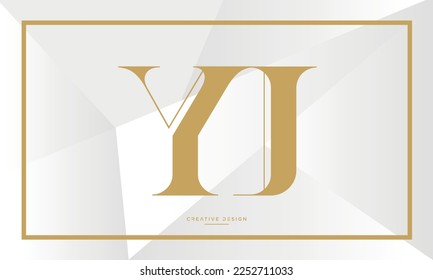 Alphabet Letters YJ or JY Monogram Logo