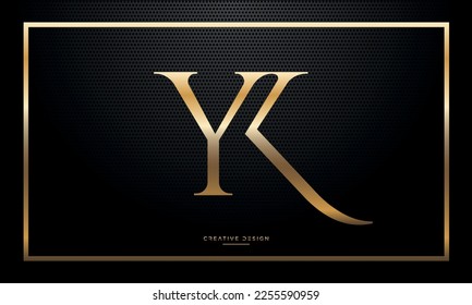 Alphabet Letters YK oder KY Monogram Icon	
