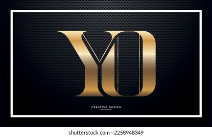 Alphabet Letters YO oder OY Abstraktes Logo Monogramm