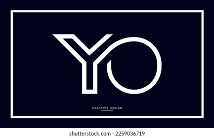 Alphabet Letters YO oder OY Abstraktes Logo Monogramm