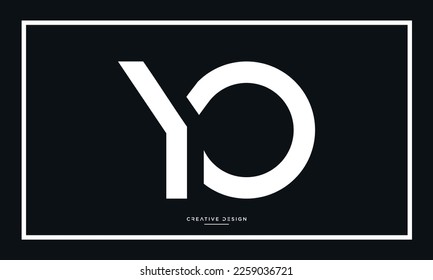 Alphabet Letters YO or OY Abstract Logo Monogram