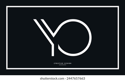 Alphabet letters YO or OY initial logo monogram