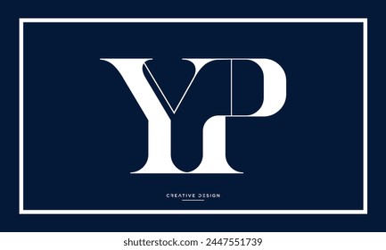 Letras del alfabeto YP o PY iniciales logo monograma