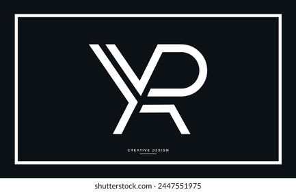 Alphabet letters YR or RY initials logo monogram