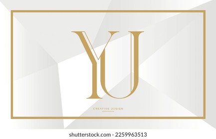 Alphabet Letters YU or UY Monogram