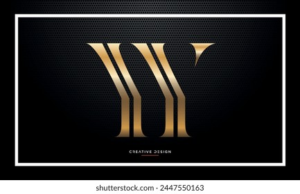 Alphabet letters YY or Y initials logo monogram