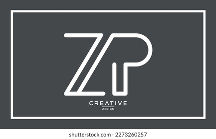 Alphabet Letters ZP or PZ Logo Icon Monogram