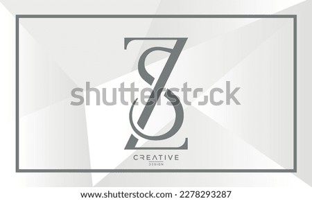 Alphabet Letters ZS or SZ Modern Luxury Logo Monogram Stock fotó © 