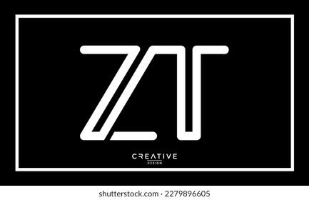 Alphabet Letters ZT or TZ Logo Icon Monogram