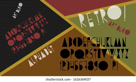 Alphabet letters,numbers and punctuation marks, retro style. Vector elements set