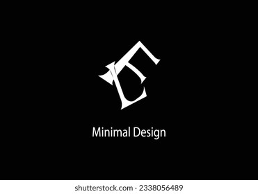 Alfabeto LF, monograma LF, línea de arte, diseño del logotipo vector, logotipo inicial, 