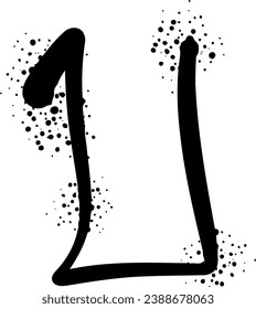 an alphabet with a line graffiti theme