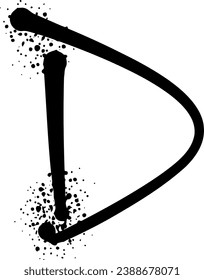 an alphabet with a line graffiti theme