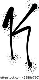 an alphabet with a line graffiti theme