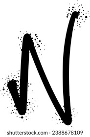 an alphabet with a line graffiti theme