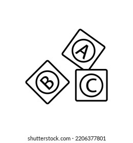 Alphabet line icon. Simple element illustration. Alphabet concept outline symbol design.