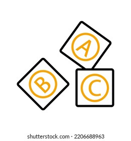 Alphabet line icon. Simple element illustration. Alphabet concept outline symbol design.