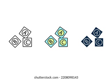 Alphabet line icon. Simple element illustration. Alphabet concept outline symbol design.