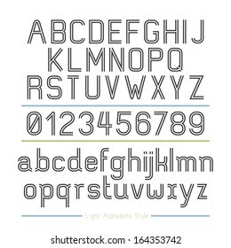 Alphabet Line stripes style. Vector illustration.