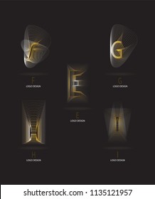 Alphabet lines designed, E, F, G, H, I