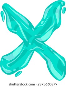 an alphabet with a liquid theme