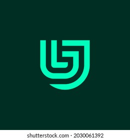 alphabet LJ logo that combines 2 letters into one logo or symbol that is unique and original. consists of letters L and J. editable and easy to custom