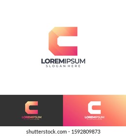 Alphabet logo concept simple elegant c logo 