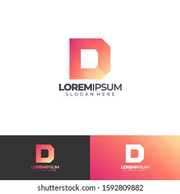 Alphabet logo concept simple elegant d logo 