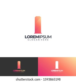 Alphabet logo concept simple elegant logo i
