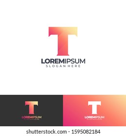Alphabet logo concept simple elegant logo t