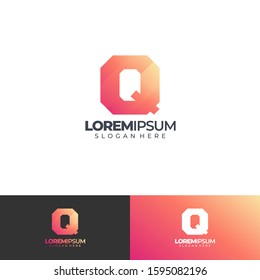 Alphabet logo concept simple elegant logo q