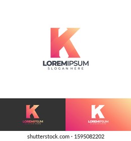 Alphabet logo concept simple elegant logo k