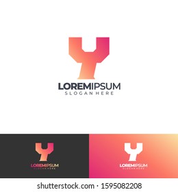Alphabet logo concept simple elegant logo y