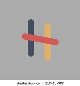 Alphabet Logo Design für H, das für geschäftliche Zwecke verwendet werden kann.