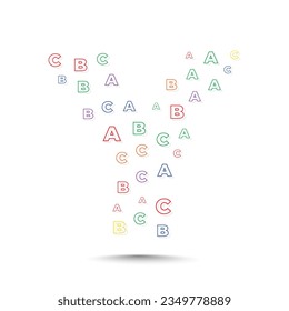 Alphabet-Logo-Design-Vorlage mit abc-Buchstaben